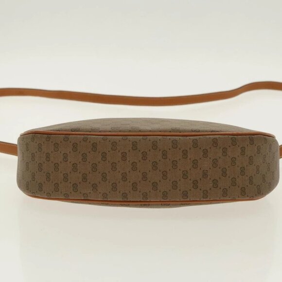 GUCCI Micro GG Canvas Shoulder Bag Beige Gold - Picture 8 of 16